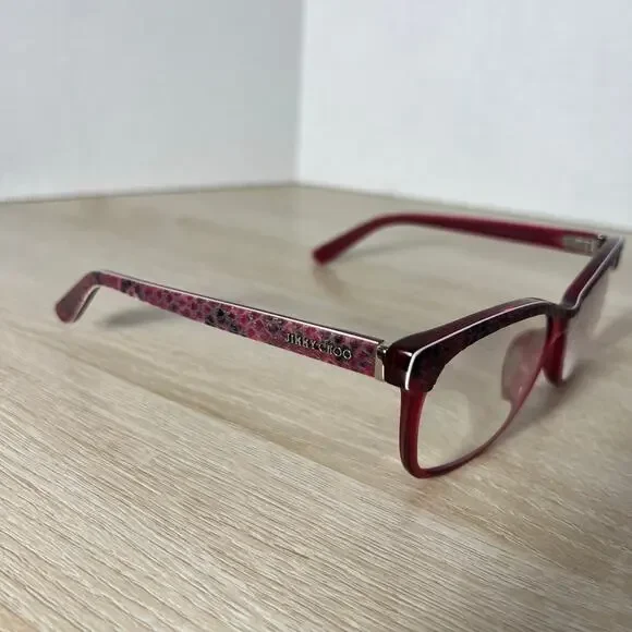 Jimmy Choo JC 98 8ZW Eyeglasses Red Snakeskin Frames 53-15-140 - Picture 13 of 13